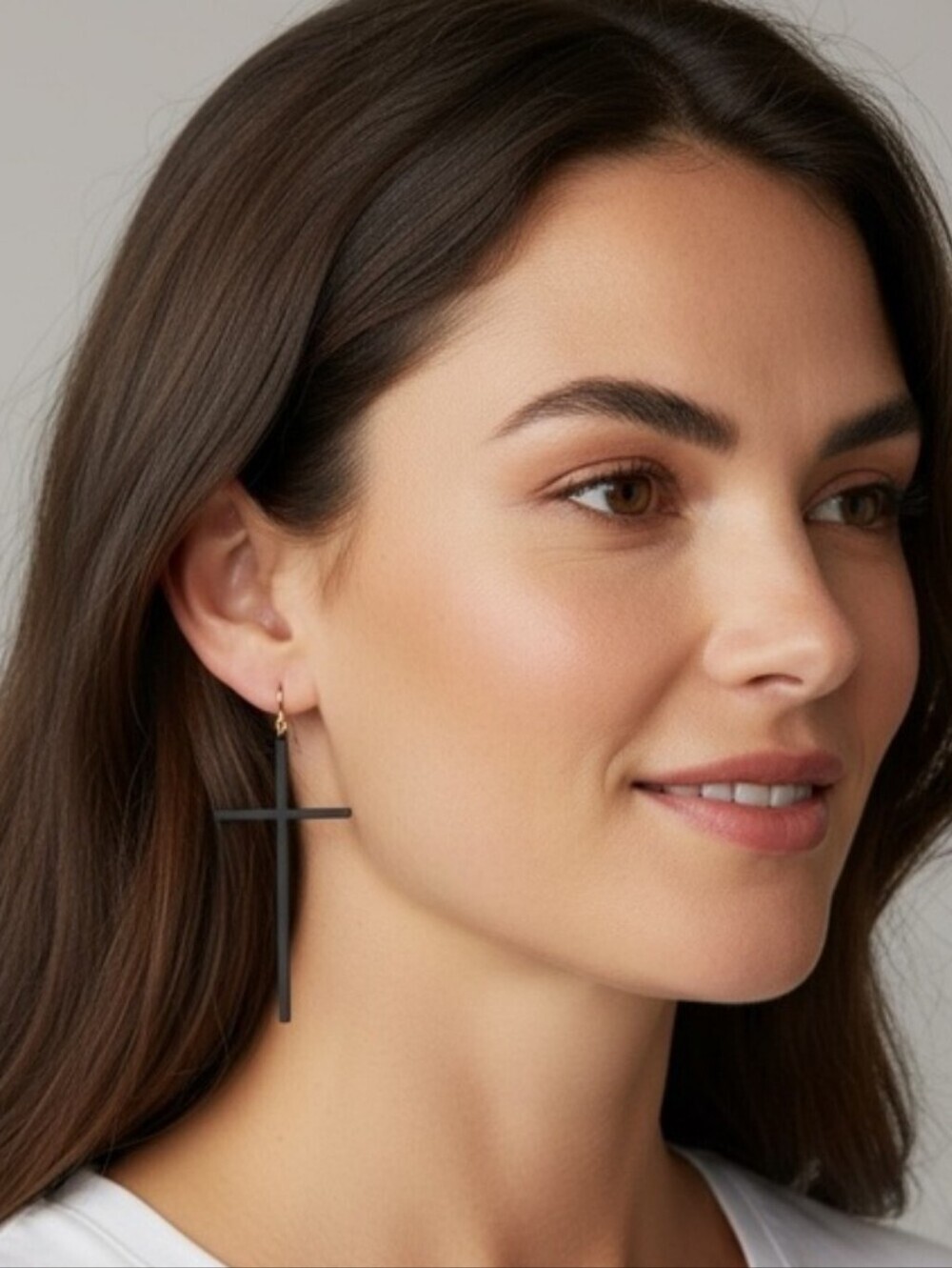 Black Cross Drop Earrings - Women Jewelry